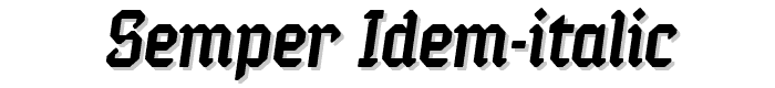 Semper Idem-Italic font